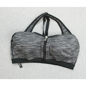 Victorias Secret Victoria Sport Bra 34C Gray Underwire Front Close